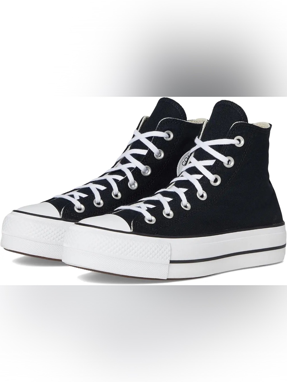 Converse Black Platform High-Tops (worn once!)